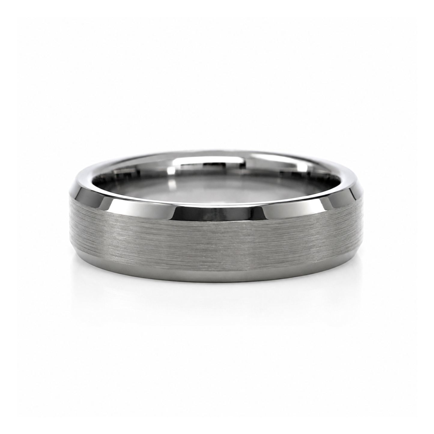 6mm Tungsten Wedding Ring Band in White