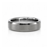 6mm Tungsten Wedding Ring Band in White