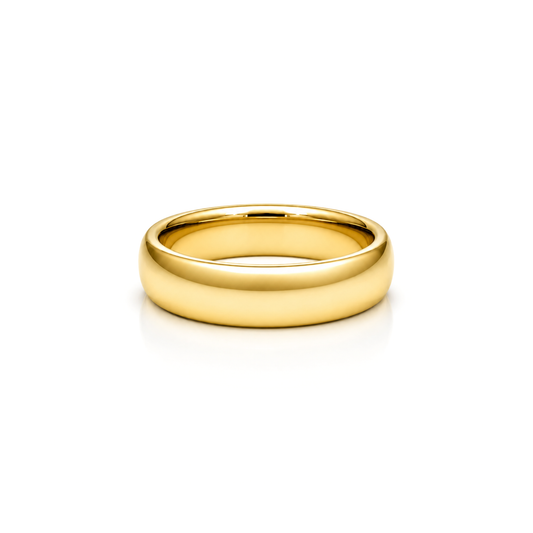 6mm Tungsten Wedding Ring Band in Yellow
