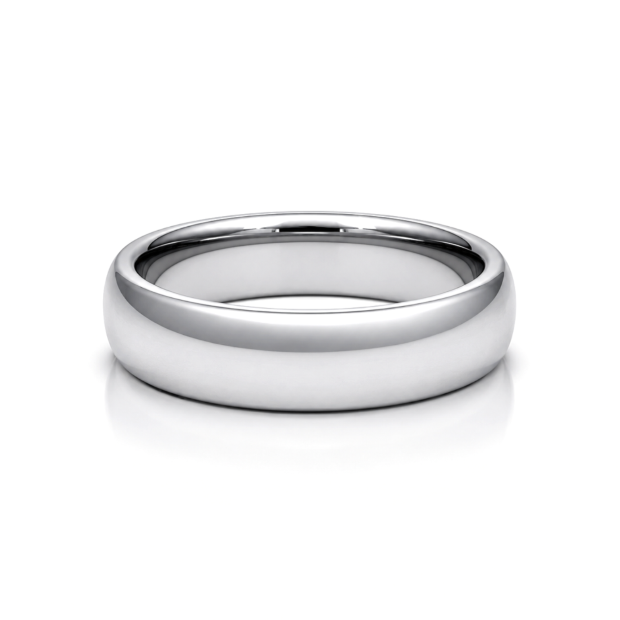 6mm Tungsten Wedding Ring Band in White