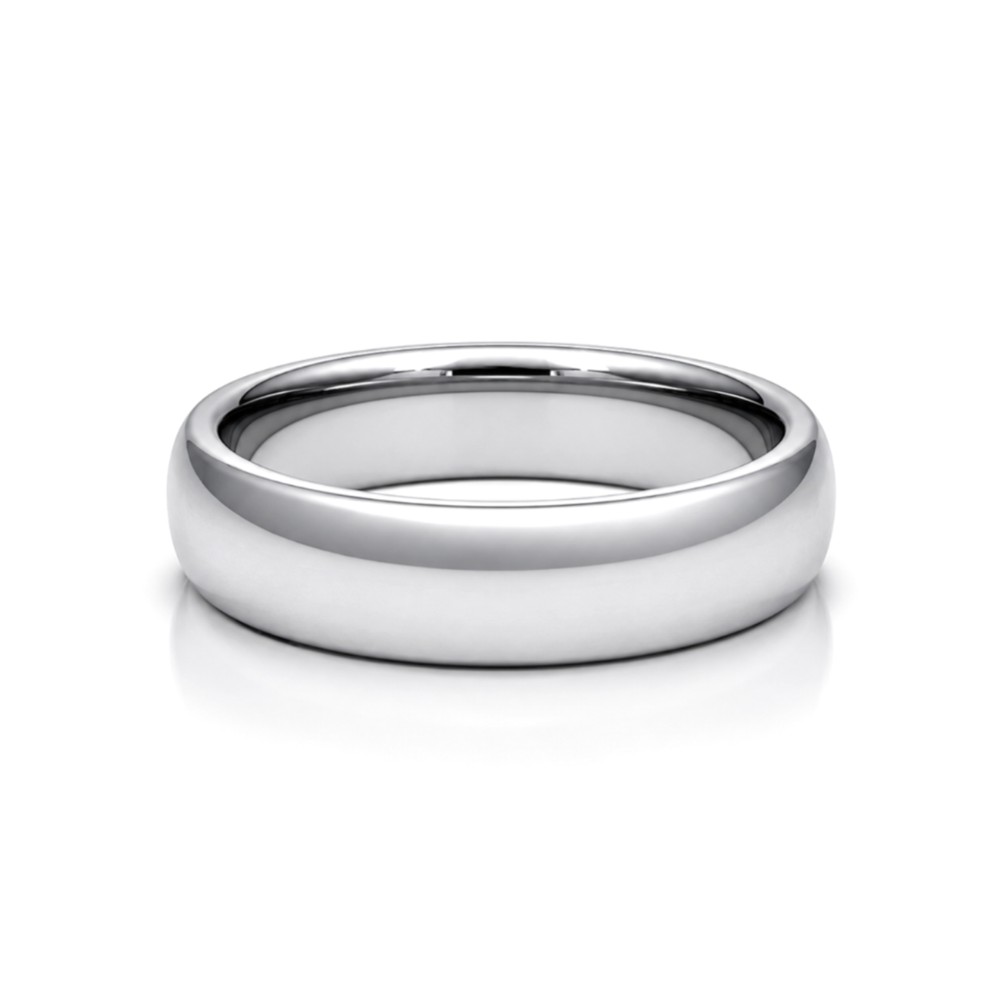 6mm Tungsten Wedding Ring Band in White
