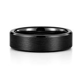 8mm Tungsten Wedding Ring Band in Black