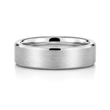 8mm Tungsten Wedding Ring Band in White