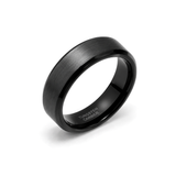 8mm Tungsten Wedding Ring Band in Black