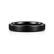 4mm Tungsten Wedding Ring Band in Black