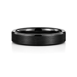 6mm Tungsten Wedding Ring Band in Black