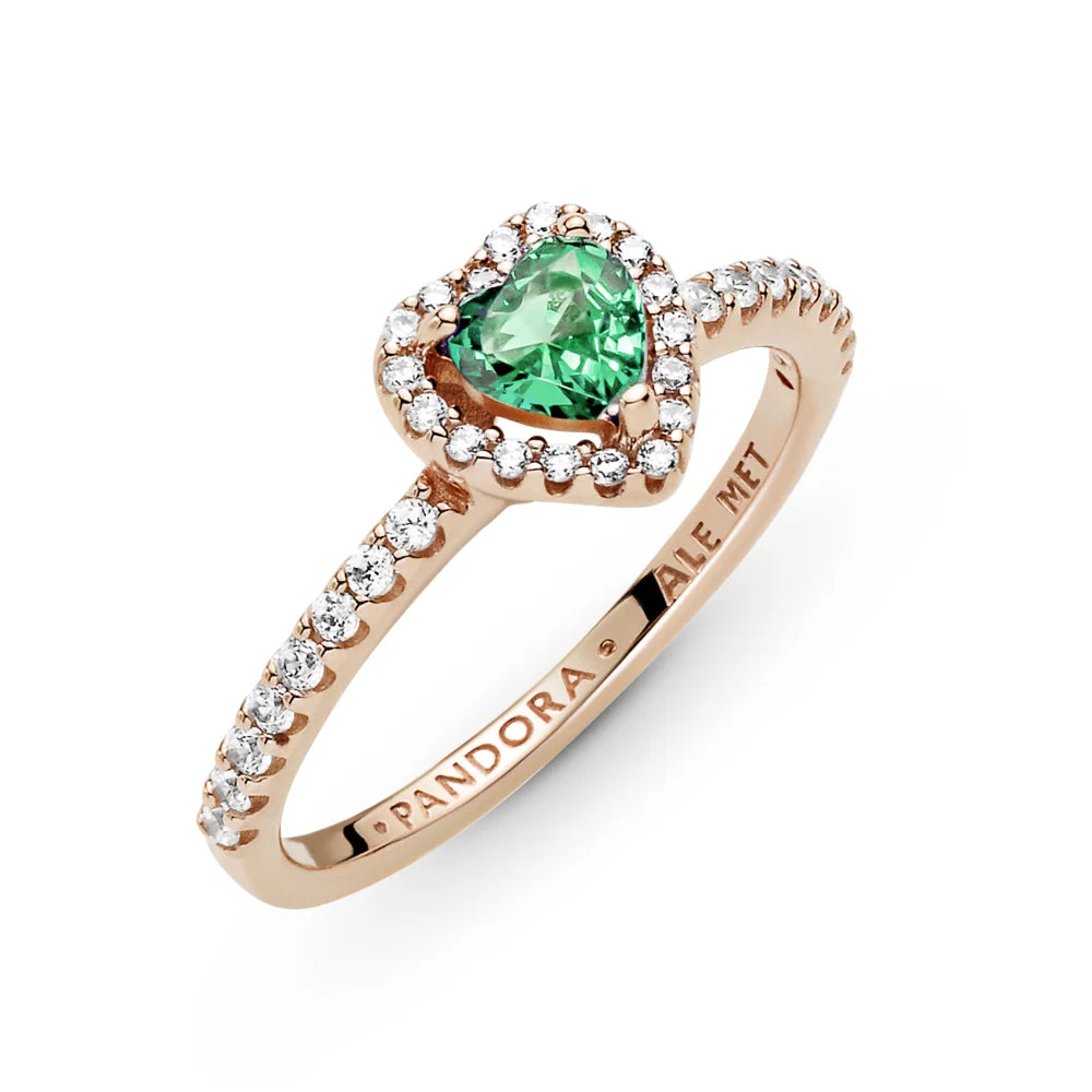 PANDORA Sparkling Elevated Heart Ring 188421C03-54