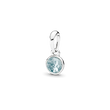 PANDORA March Birthday Droplet with Aqua Blue Pendant - 390396NAB(RETIRED)