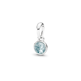 PANDORA March Birthday Droplet with Aqua Blue Pendant - 390396NAB(RETIRED)
