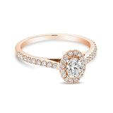 Oval Halo Diamond Engagement Ring