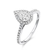 Pear Shape Halo Diamond Engagement Ring