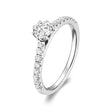 Solitaire Petal Diamond Engagement Ring