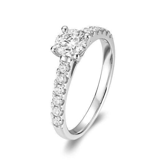 Solitaire Round Diamond Engagement Ring