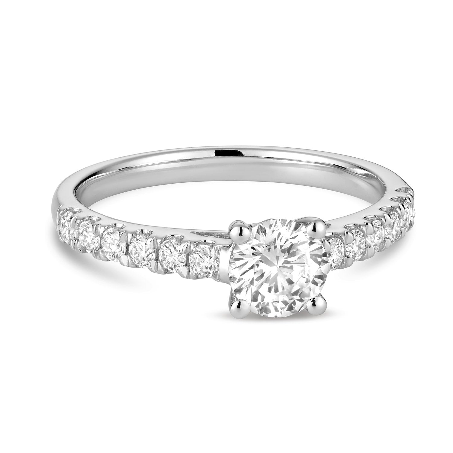Solitaire Round Diamond Engagement Ring