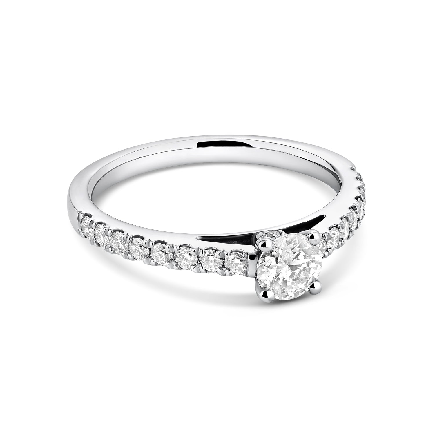 Solitaire Round Diamond Engagement Ring