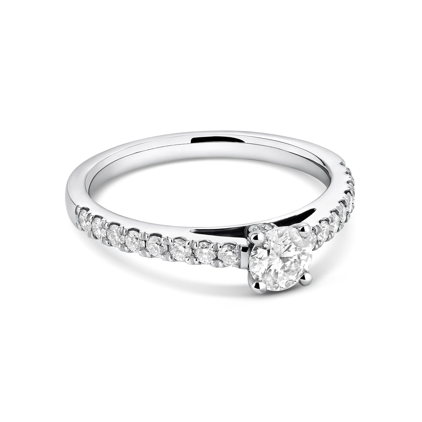 Solitaire Round Diamond Engagement Ring