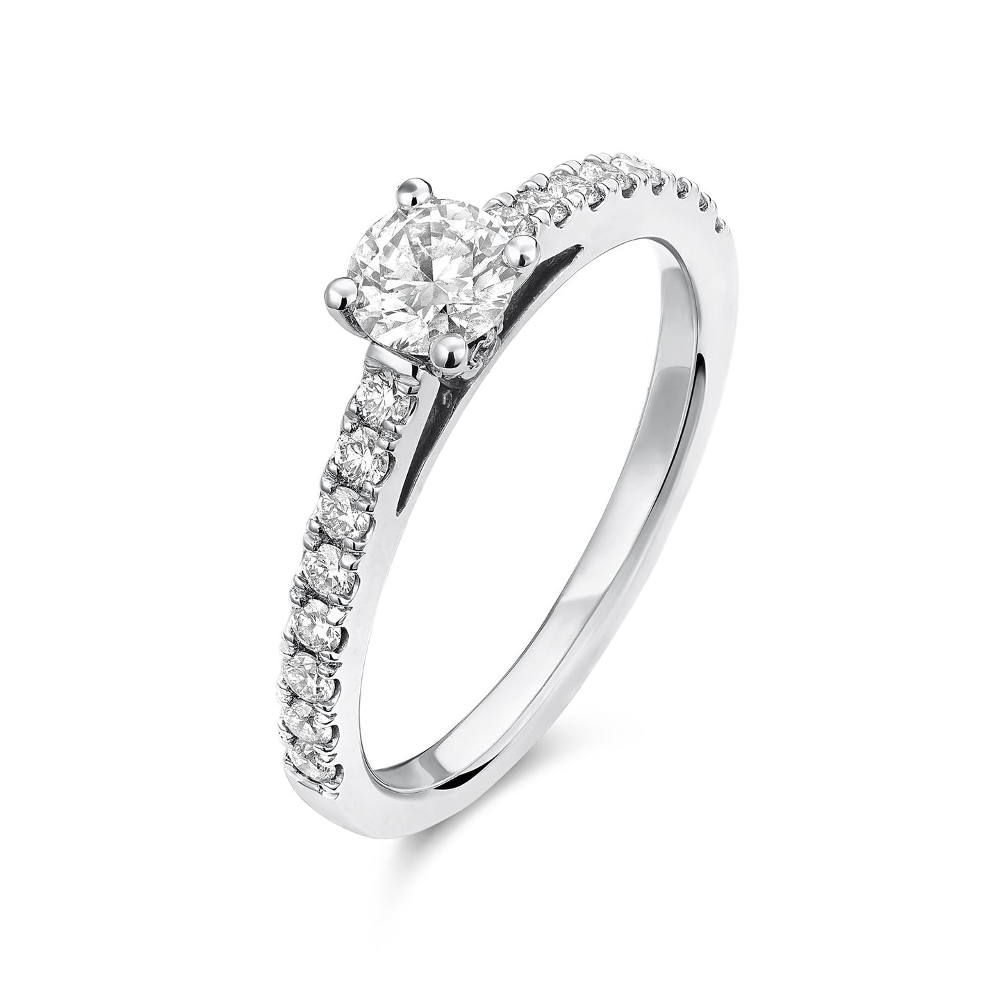 Solitaire Round Diamond Engagement Ring