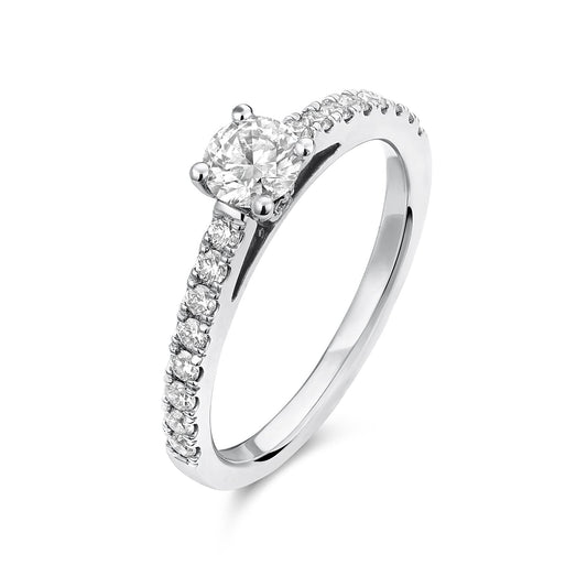 Solitaire Round Diamond Engagement Ring