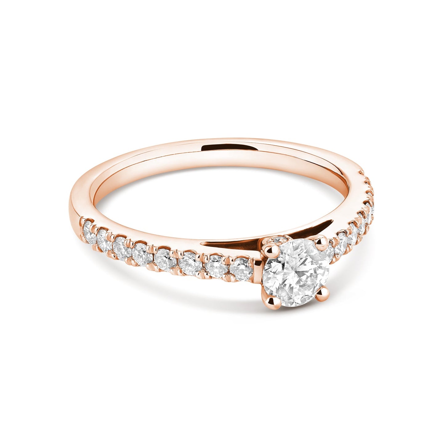 Solitaire Round Diamond Engagement Ring