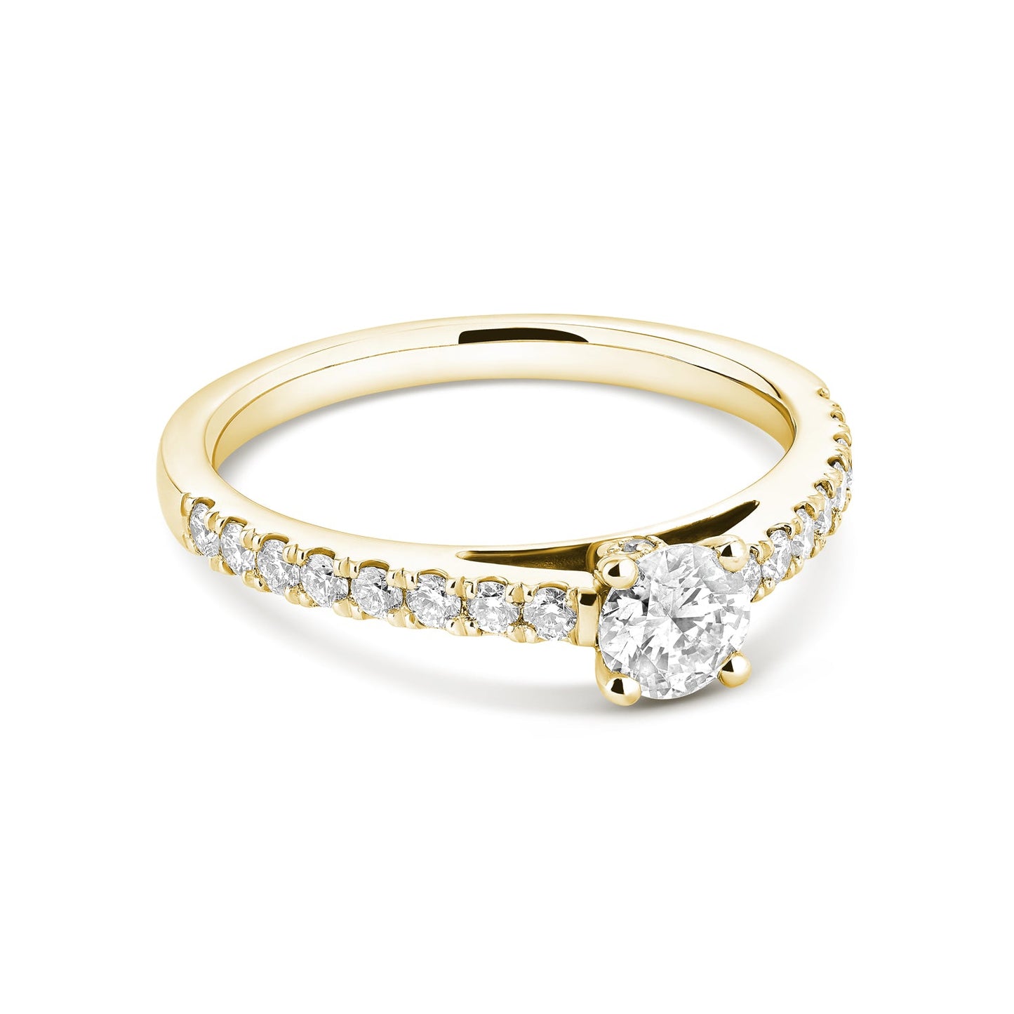 Solitaire Round Diamond Engagement Ring