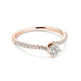 Solitaire Twist Diamond Engagement Ring