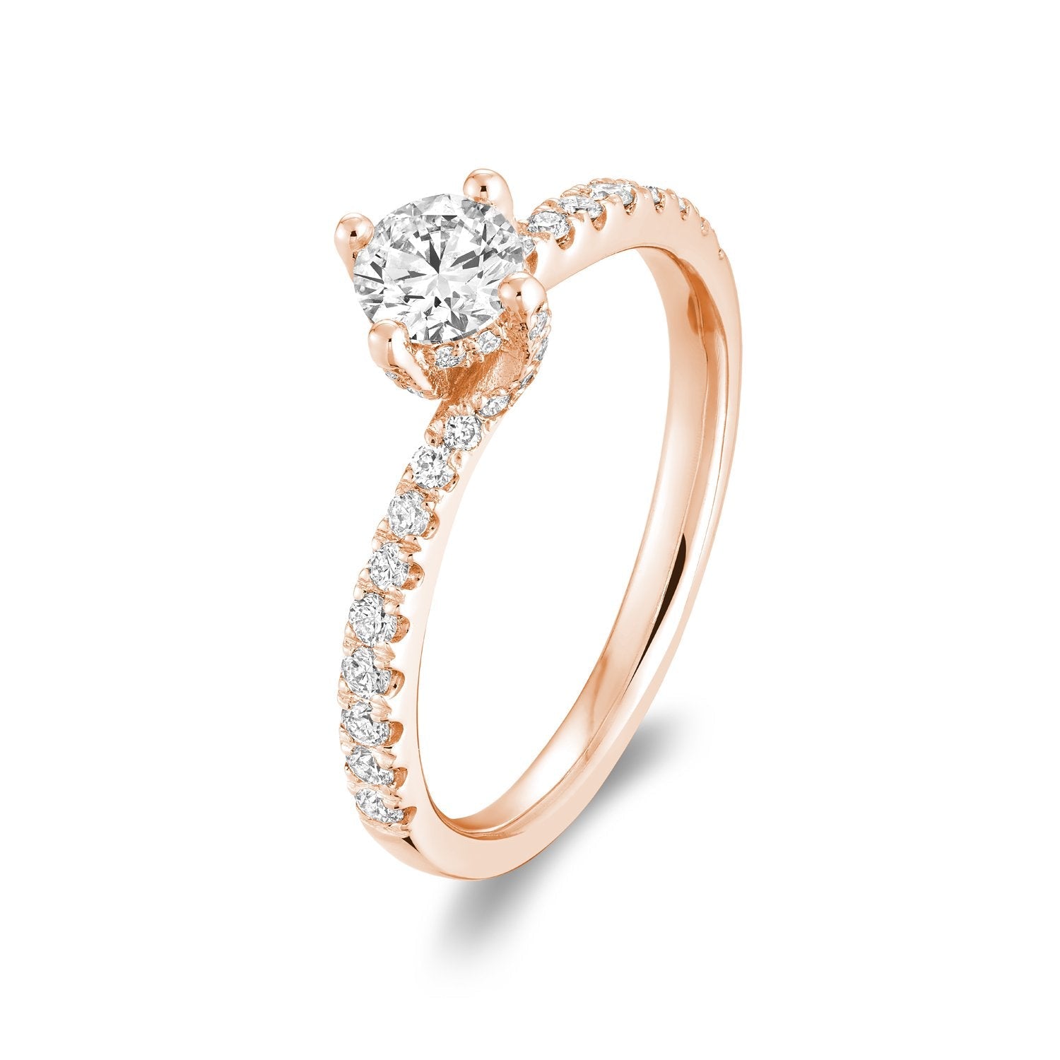 Solitaire Twist Diamond Engagement Ring