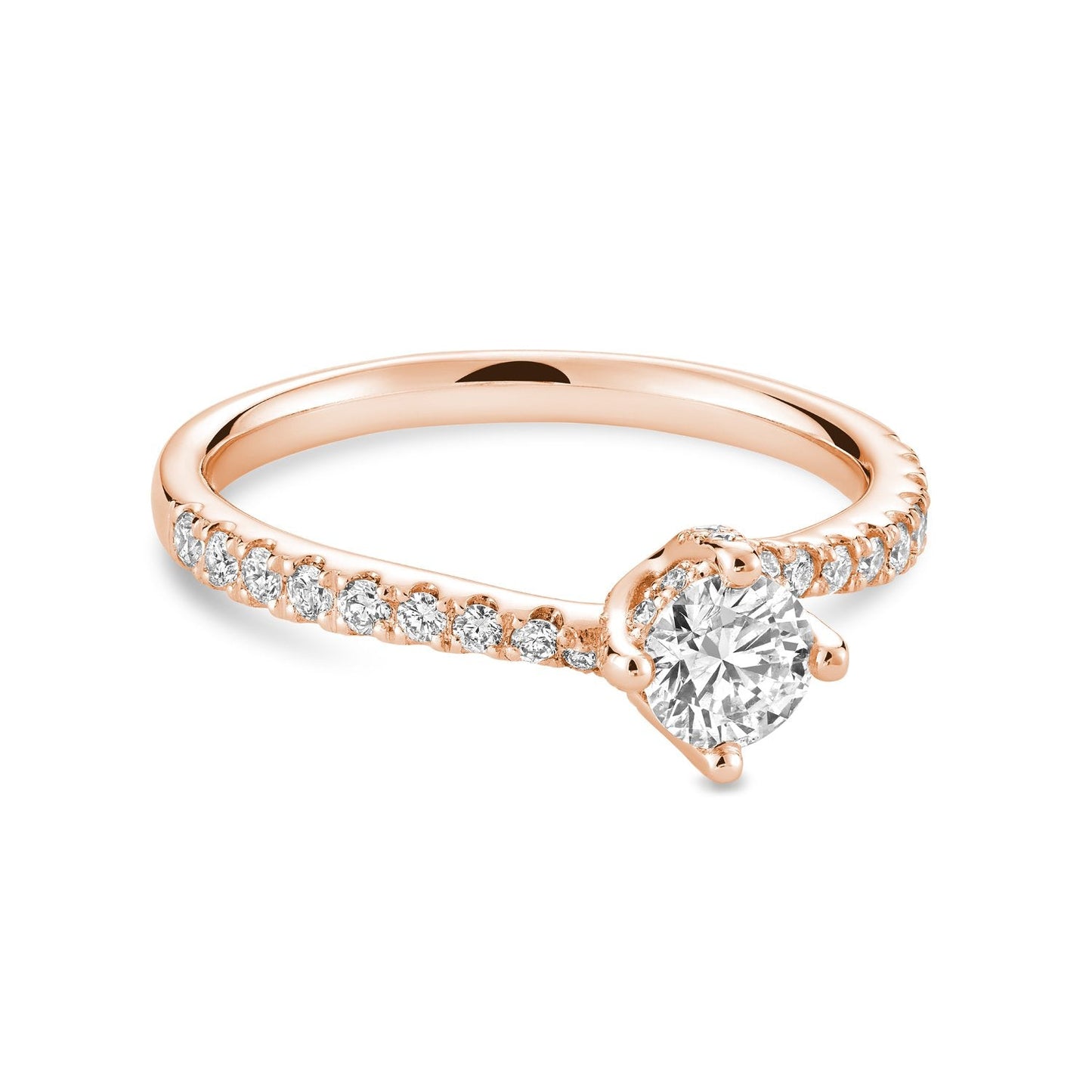 Solitaire Twist Diamond Engagement Ring