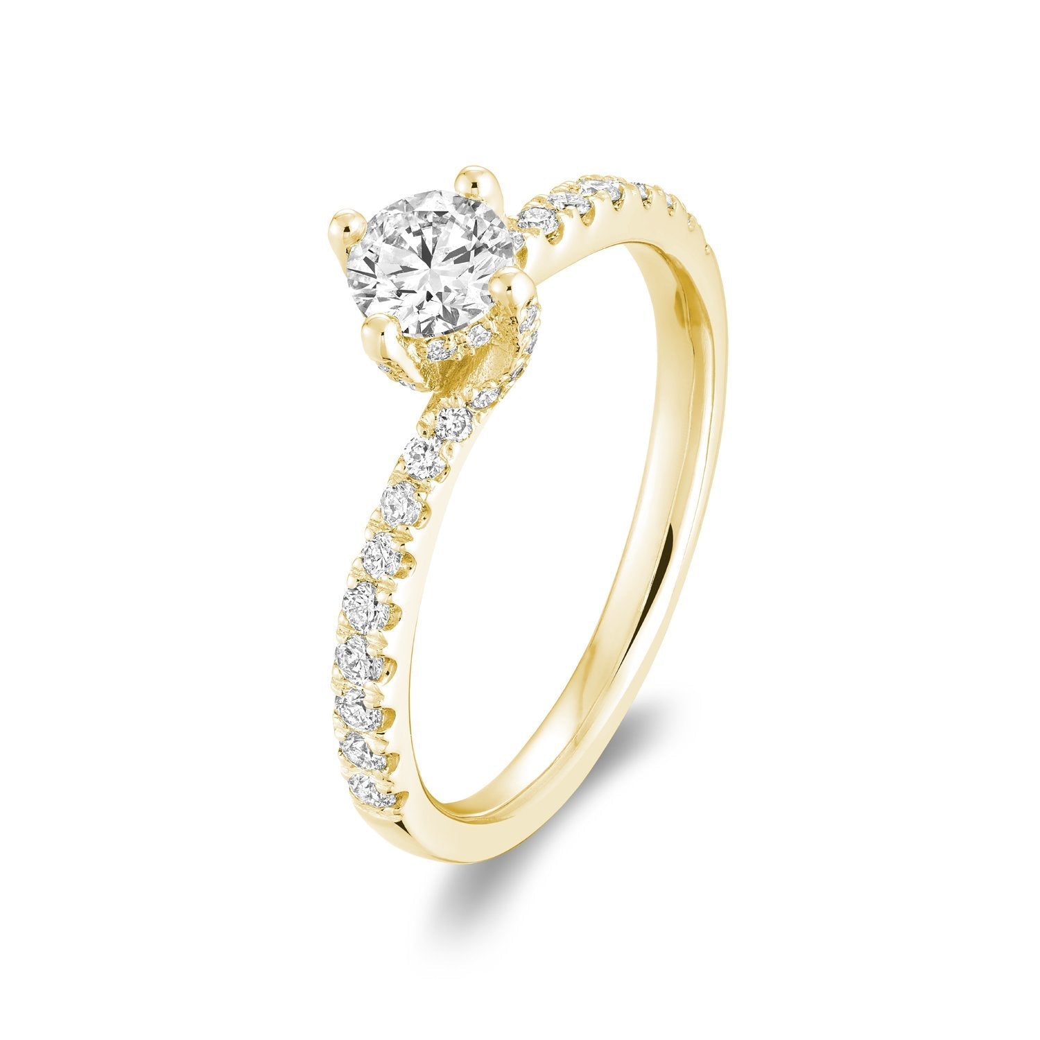 Solitaire Twist Diamond Engagement Ring