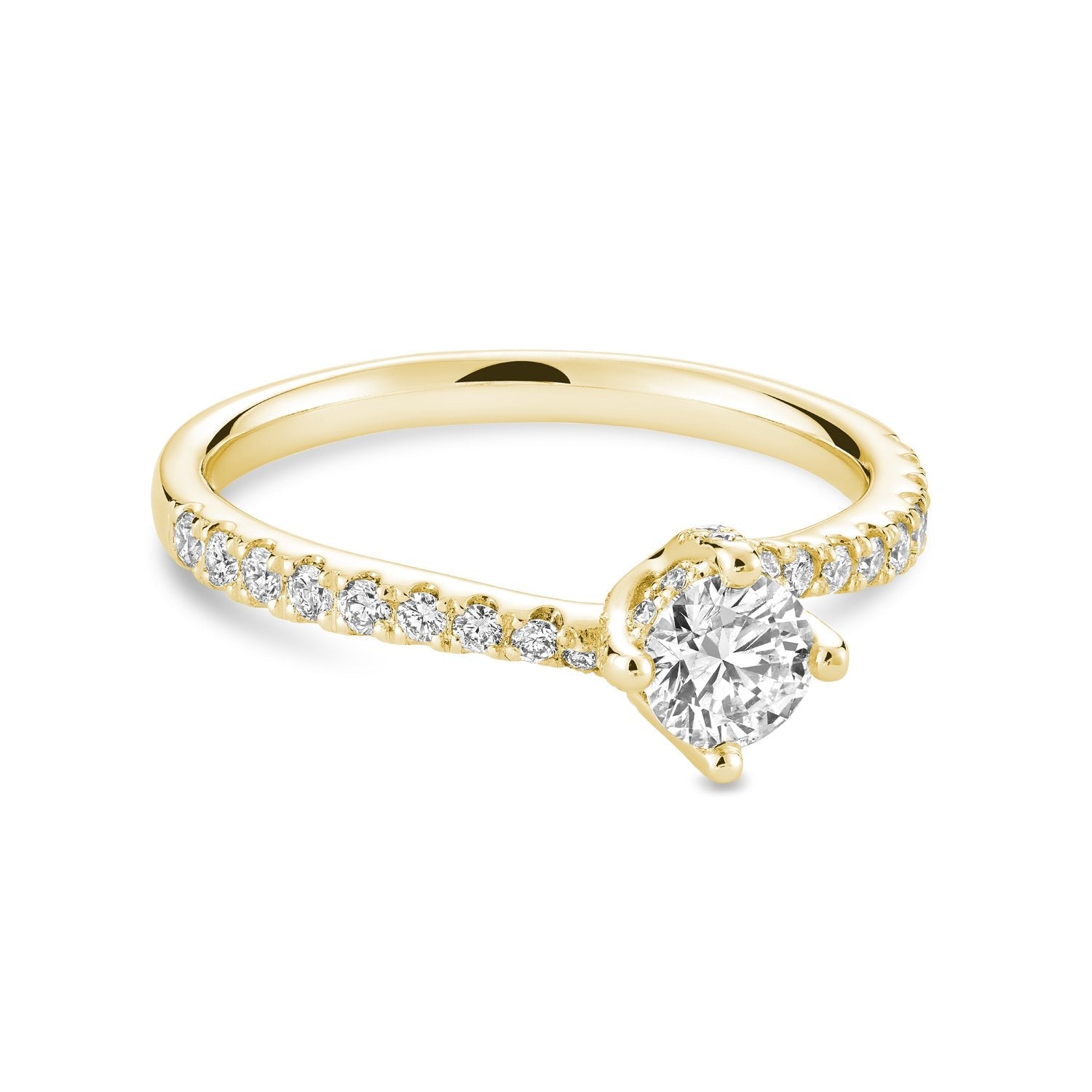 Solitaire Twist Diamond Engagement Ring