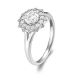 Vintage Flower Diamond Engagement Ring