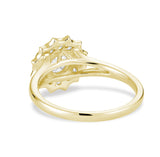 Vintage Flower Diamond Engagement Ring
