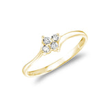 Solitaire Flower Diamond Ring