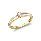 Split Shank Solitaire Diamond Ring
