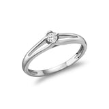 Split Shank Solitaire Diamond Ring