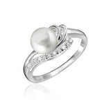 Cultured Freshwater Pearl & Diamond Ring