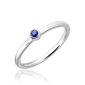 Solitaire Blue Sapphire Stone Ring