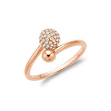 Diamond Pave Crossover Ring