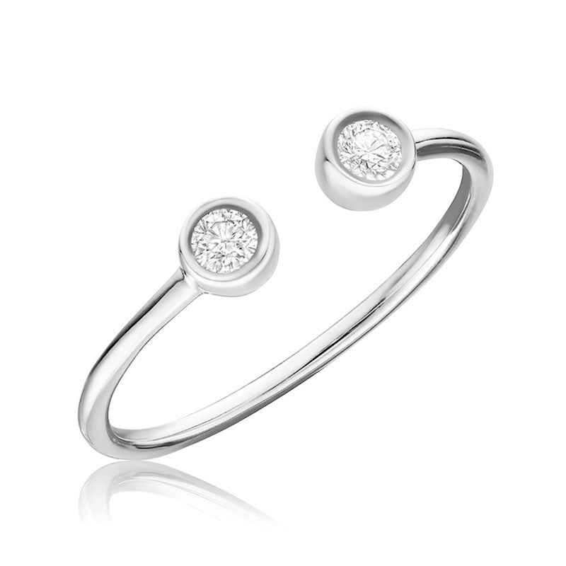 Split Shank Bezel Diamond Ring