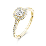Cushion Halo Diamond Engagement Ring