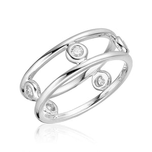Split Shank Bezel Diamond Ring