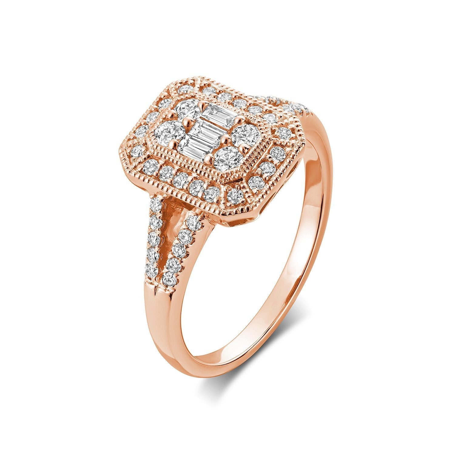 Illusion Setting Diamond Engagement Ring