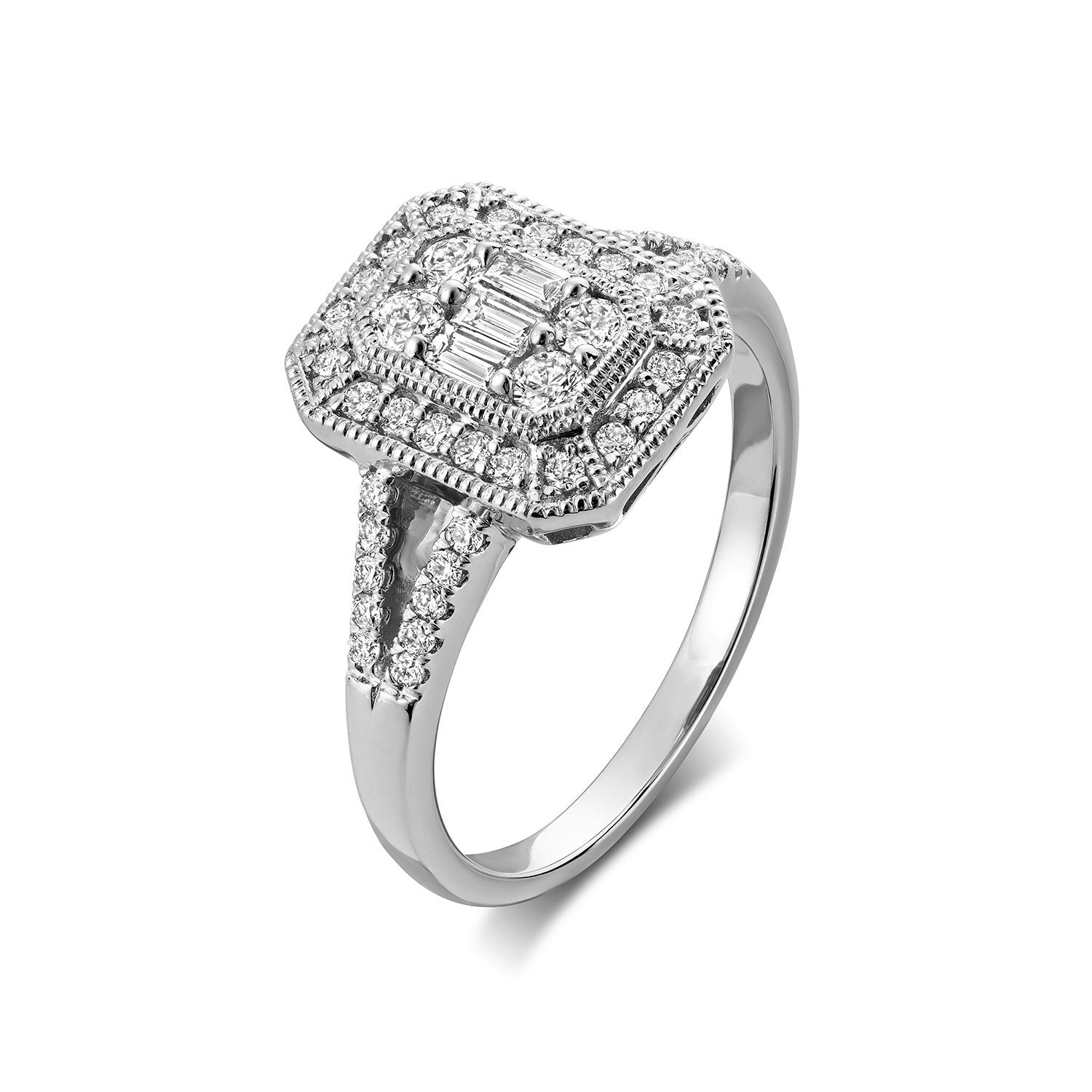 Illusion setting deals solitaire ring