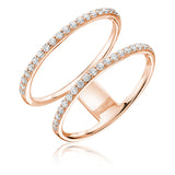 Double Bar Fashion Diamond Ring