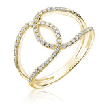 Split Shank Twist Fashion Diamond Ring