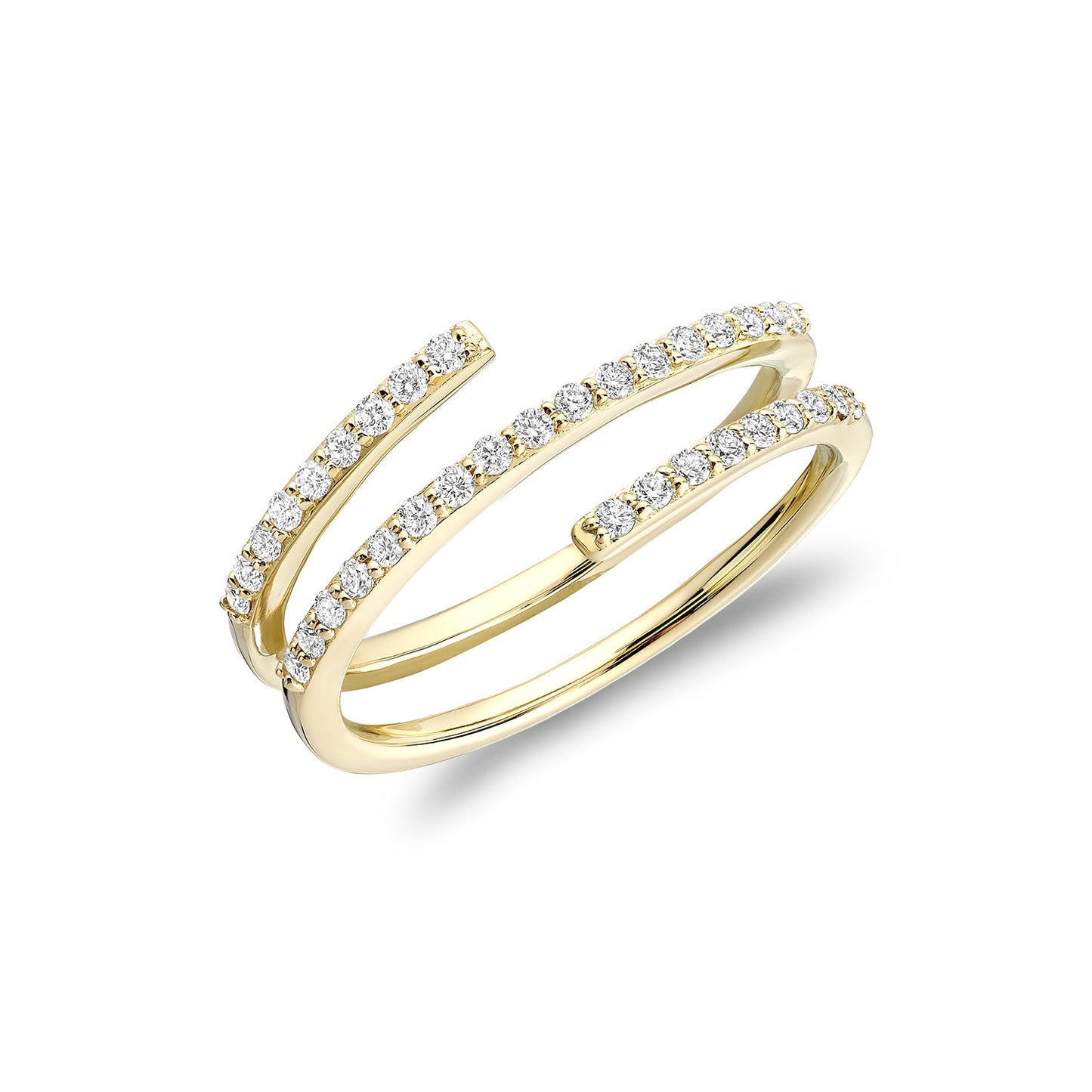 Linear Double Wrap Diamond Ring