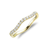 Twist Curved Diamond Stackable Ring