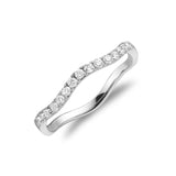 Twist Curved Diamond Stackable Ring