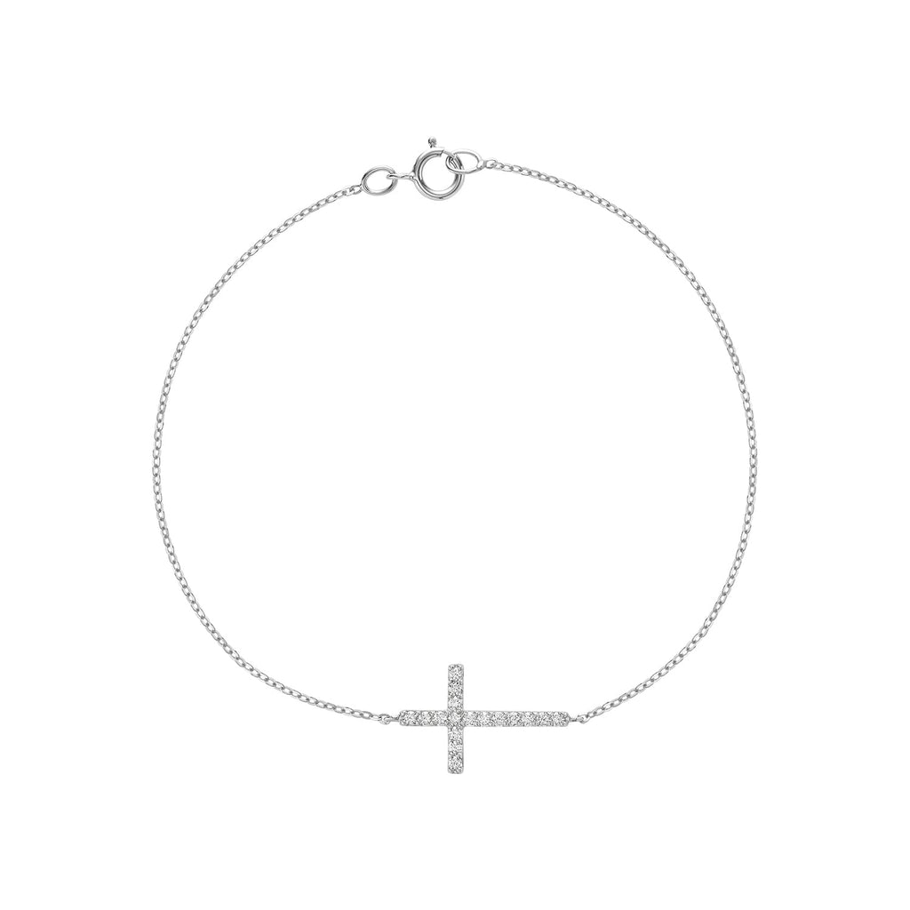 Religious Cross Diamond Bracelet
