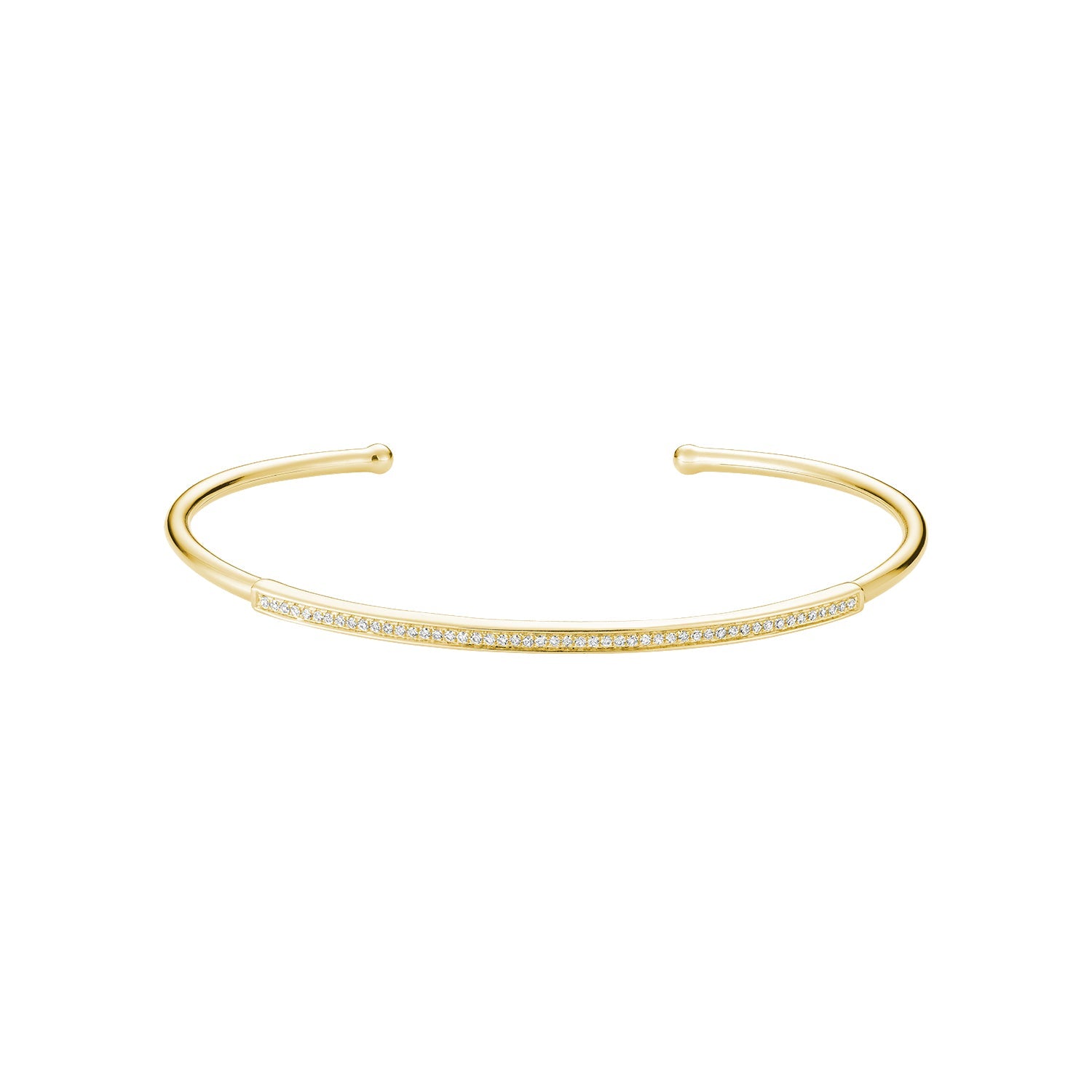 Open Shank Diamond Bangle Bracelet