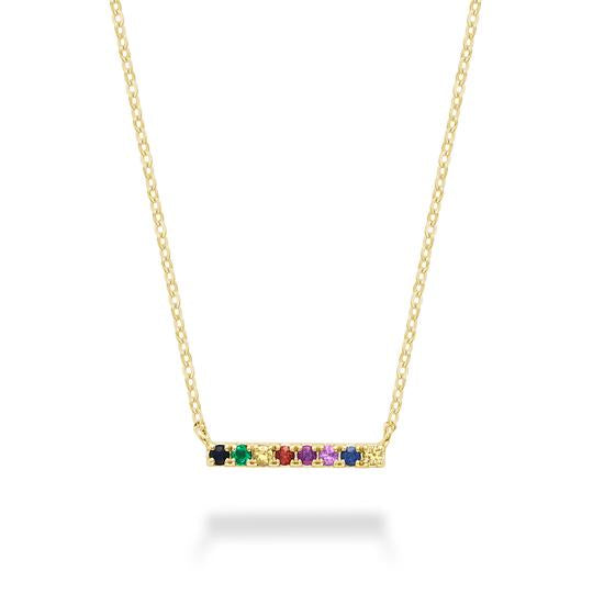 Mini Rainbow Bar Necklace